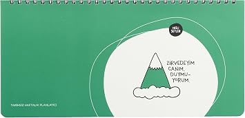Sharp Color Sensual Things 13x27 Weekly Planner with Spirals and Stickers - I'm at the top I can't hear, Green