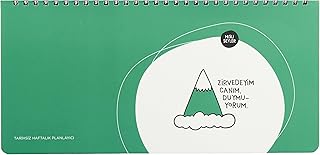 Keskin Color Hisli Şeyler 13x27 Spiralli, Stickerlı Haftalık Planner - Zirvedeyim Canım Duymuyorum, Yeşil