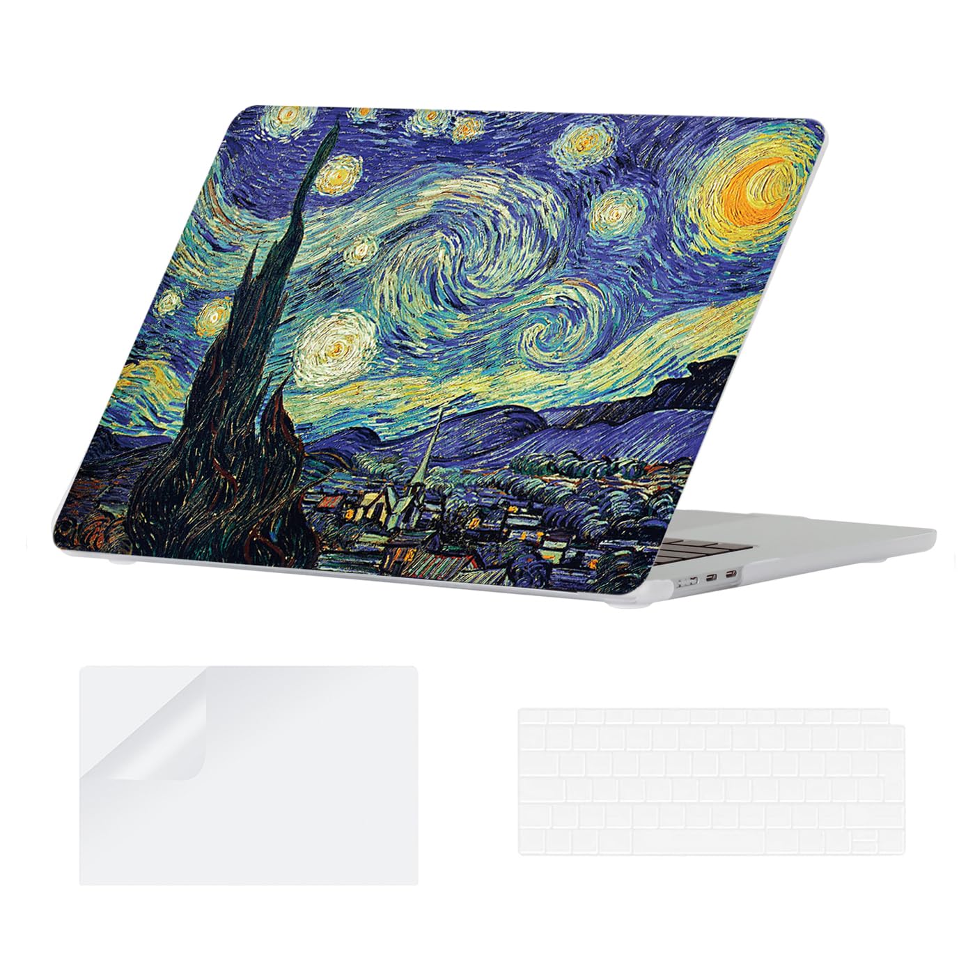 Coque MacBook Air 15 M2 M3 Van Gogh avec protection clavier - 8