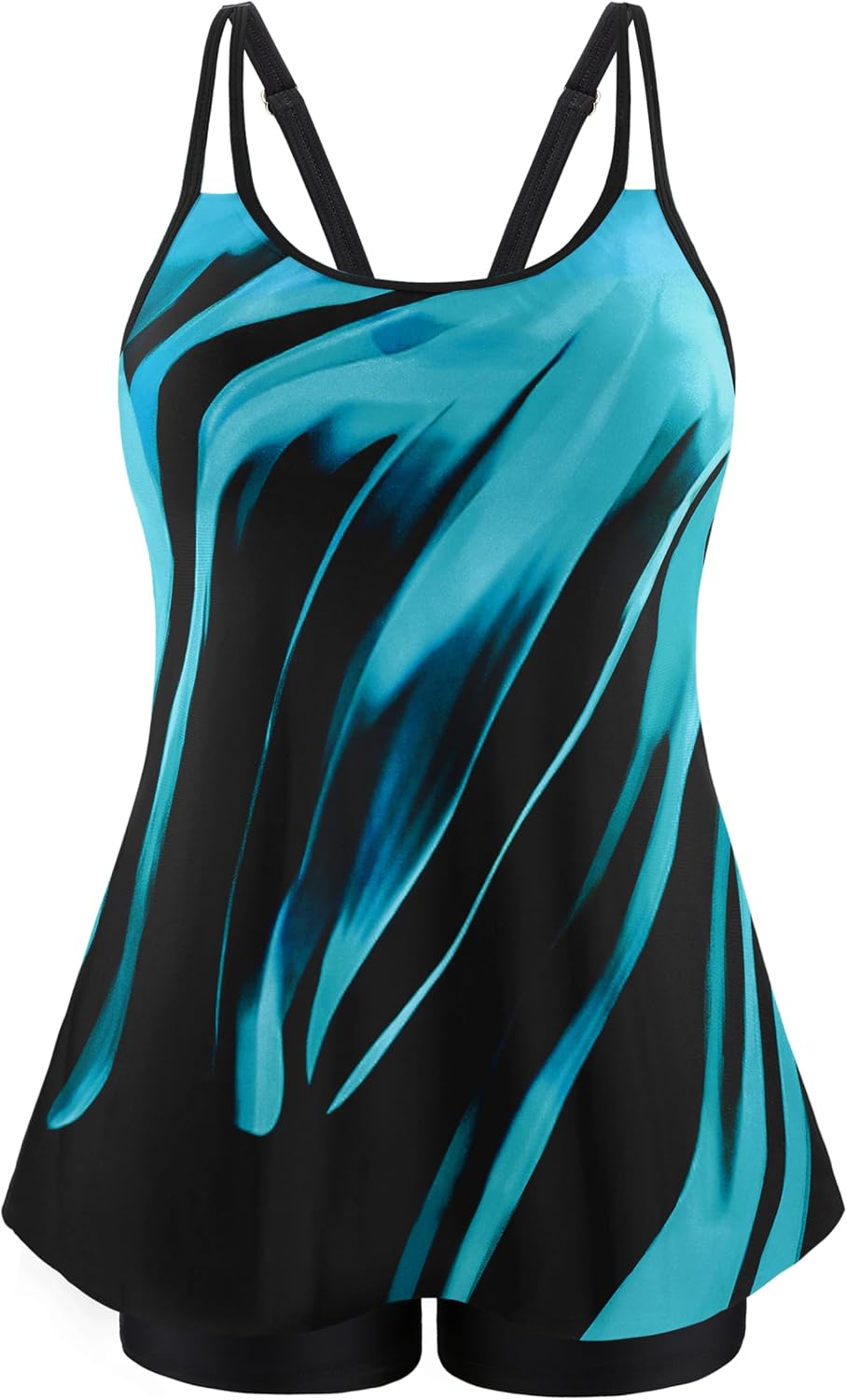 NIeyook Womens Tankini Swimsuit Plus Size Two Piece Bathing Suit Flowy Swim Tops with Boy Shorts 2026 Modest Swimwear