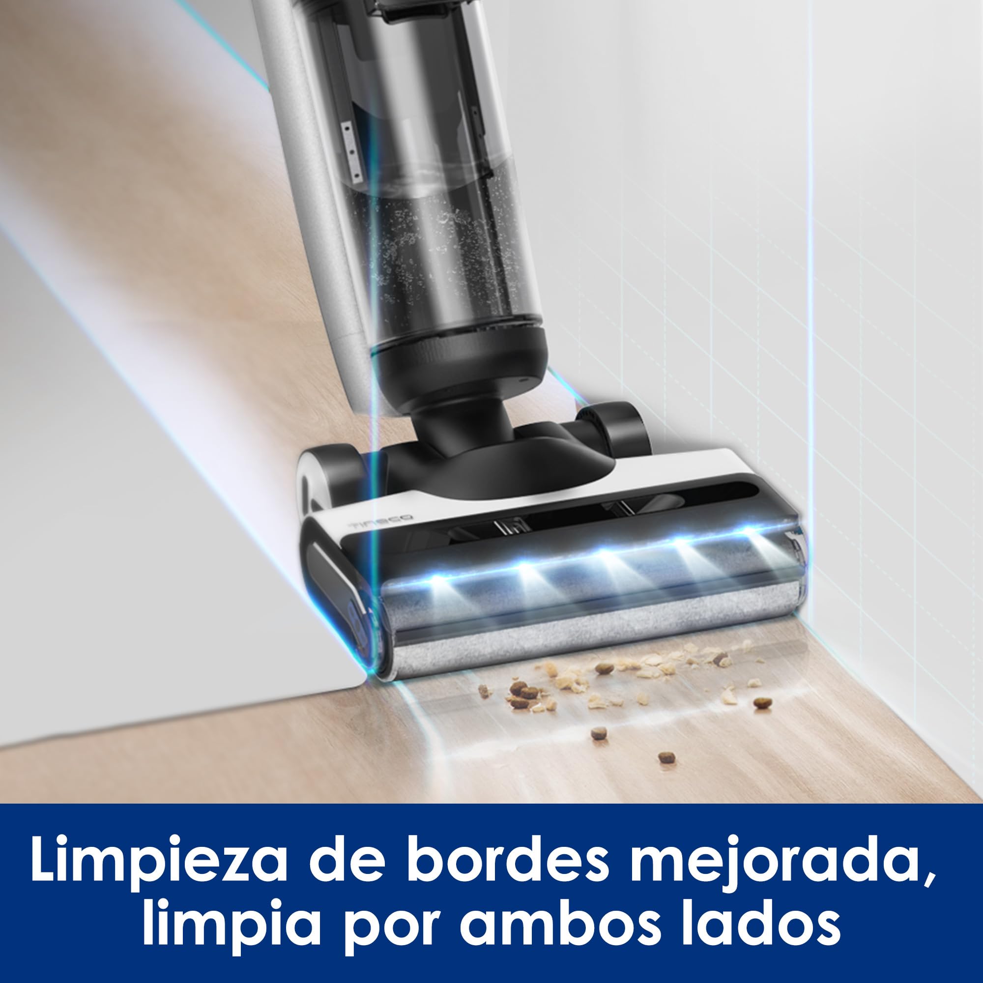 Tineco Floor One S7 Pro - Aspirador inalámbrico para Suelos Duros, Limpia Siempre con Agua Limpia, Pantalla LED, Larga duración, Elimina Manchas difíciles y pelos de Mascotas