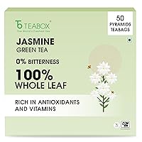 Vista 12 de Teabox Premium Darjeeling Green Tea With Jasmine Flowers 100% Whole Leaf & 0% Bitterness Green Tea From The Himalayas 25 Tea Bags