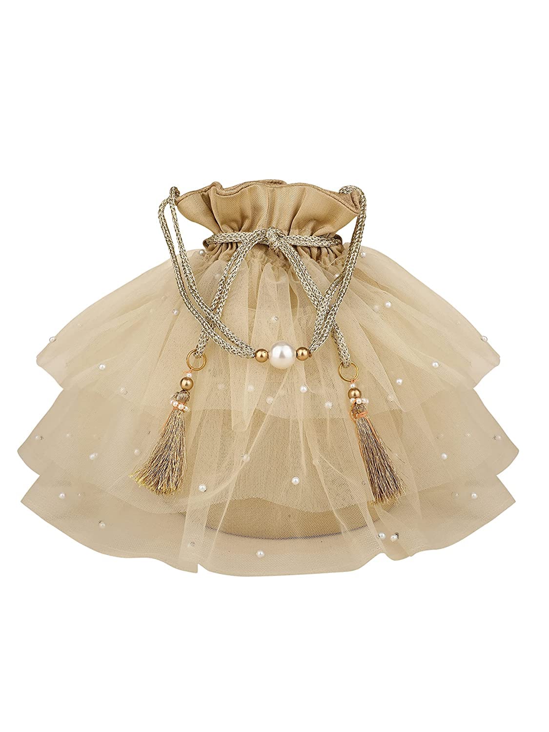 frill potli bag for girls and women, handcrafted, unique,English Rose embroidered, durable, designed for being functional and trendy with ample storage-image-39