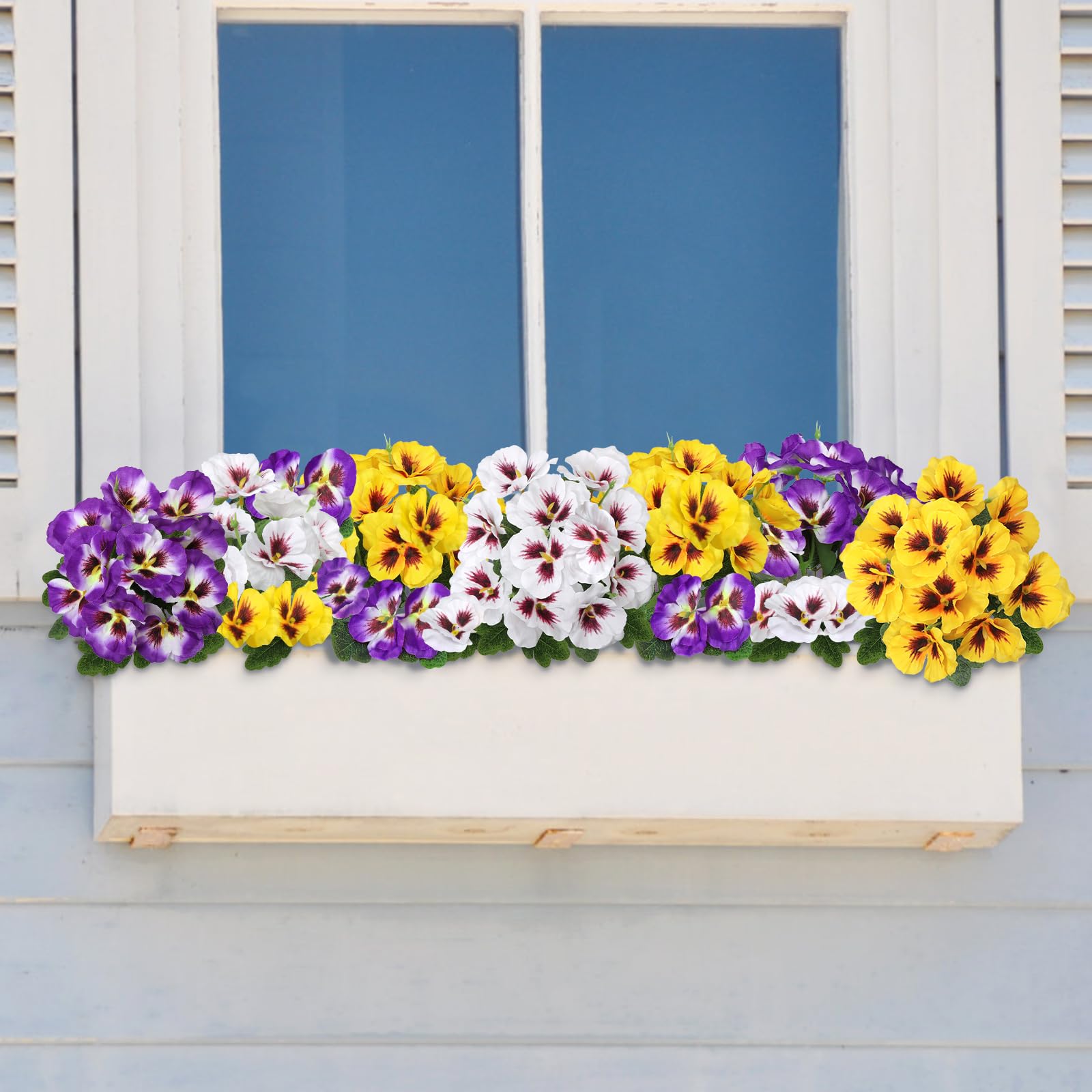 Fiori Artificiali Esterni SOMYTING - 12 Mazzi Resistenti Ai Raggi UV, Decorazione Per Giardino E Casa - Foto 3