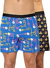 Bummer Printed Micro Modal Boxers Shorts for Men – Ultra Soft & Breathable, 3 Times Softer Than Cotton, Anti-Bacterial, Stretchable for Ultimate Comfort, Combo Pack of 2 (A Shark Tank Product)