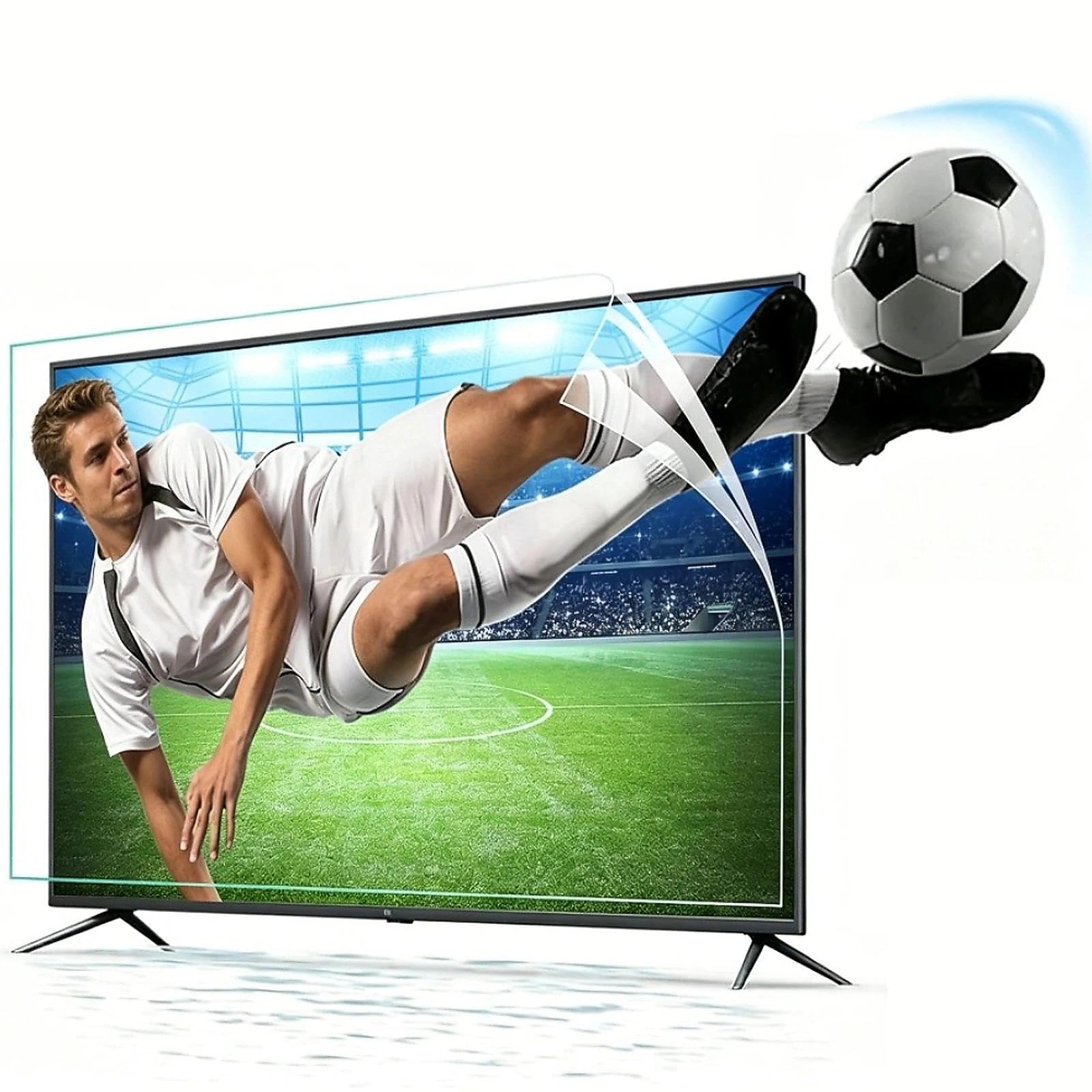 Matowa osłona ekranu telewizora 32-75 cali, antyodblaskowa, odporna na zarysowania, ochrona przed promieniowaniem, wyświetlacz LCD LED, ekran ochronny, do użytku wewnątrz i na zewnątrz, 124,5 cm (49