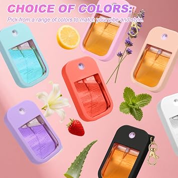 AIERSA Hand Sanitizer Spray Case Compatible with Touchland, Silicone Hand Sanitizer Case Holder with Keychain for Touch Land Mist 1FL. OZ (Black)
