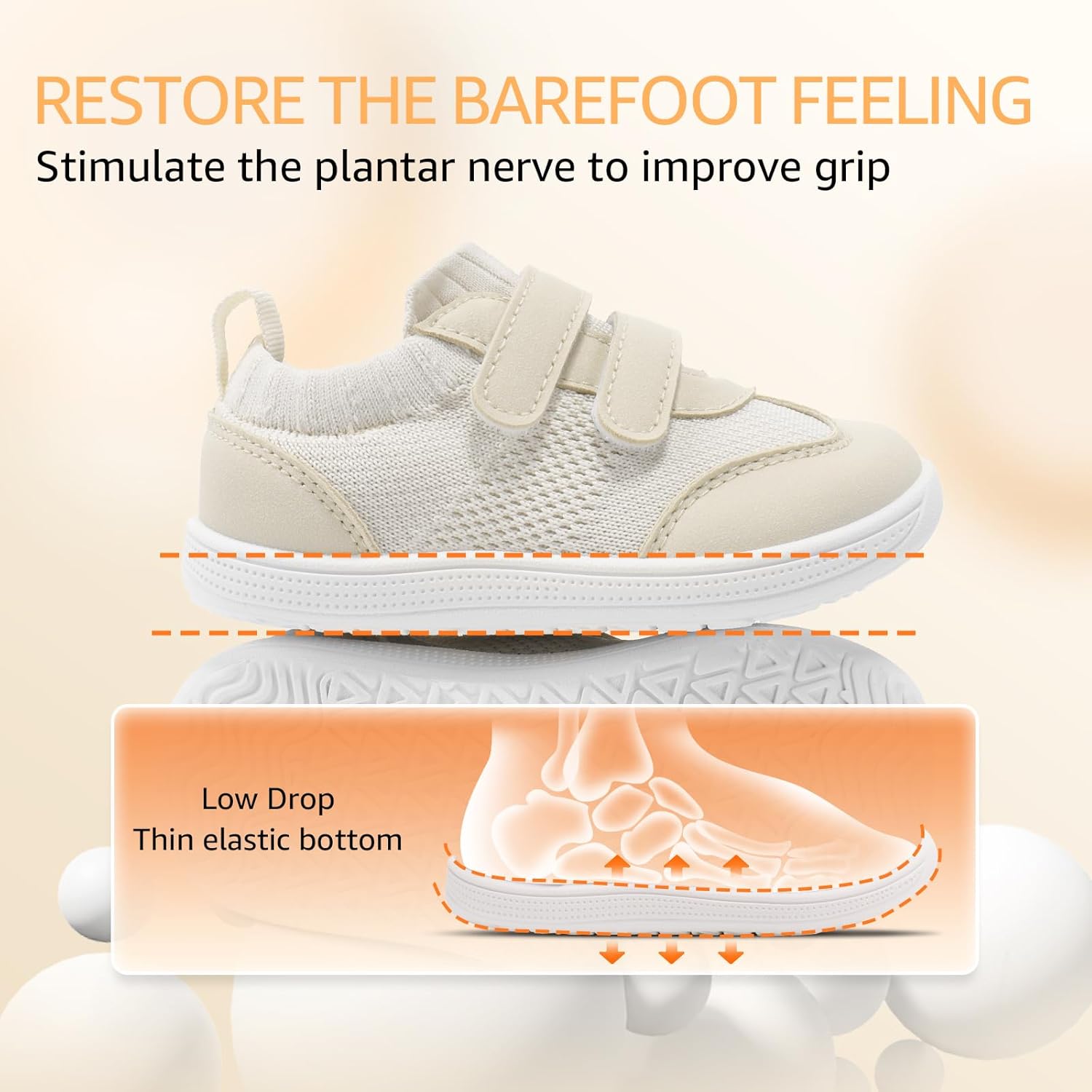 Toddler Wide Toe Box Barefoot Shoes Boys Girls Sneaker Tennis Sneakers Breathable Non-Slip First Walking Shoe School Activities - Image 6