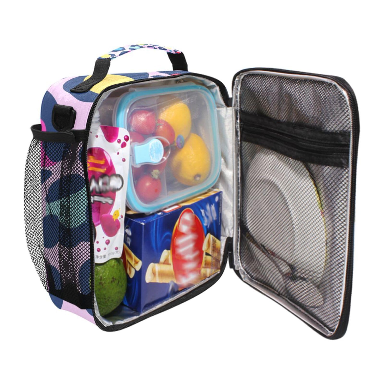 Mnsruu Sac à Déjeuner Isotherme Motif Zèbre Léopard Et Cœur Pour Femmes