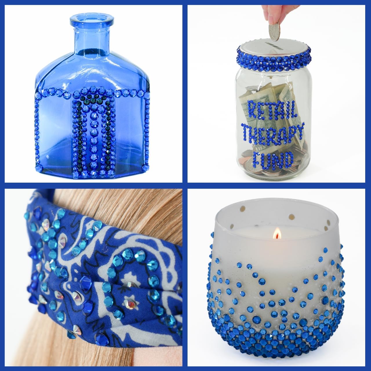 Starcut Crystal, Blue 2088 Flatback Rhinestones, Expert Faceting for Brilliant Sparkle, Sapphire, 16ss (4mm), 720pcs