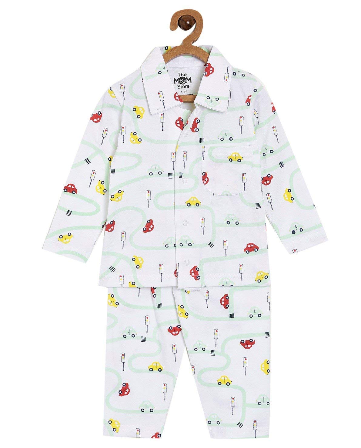 The Mom StoreBaby and Kids Cotton Printed Pyjama Set | Printed | Cotton | Nightwear | Sleepwear | Pajama Set for Boys and Girls