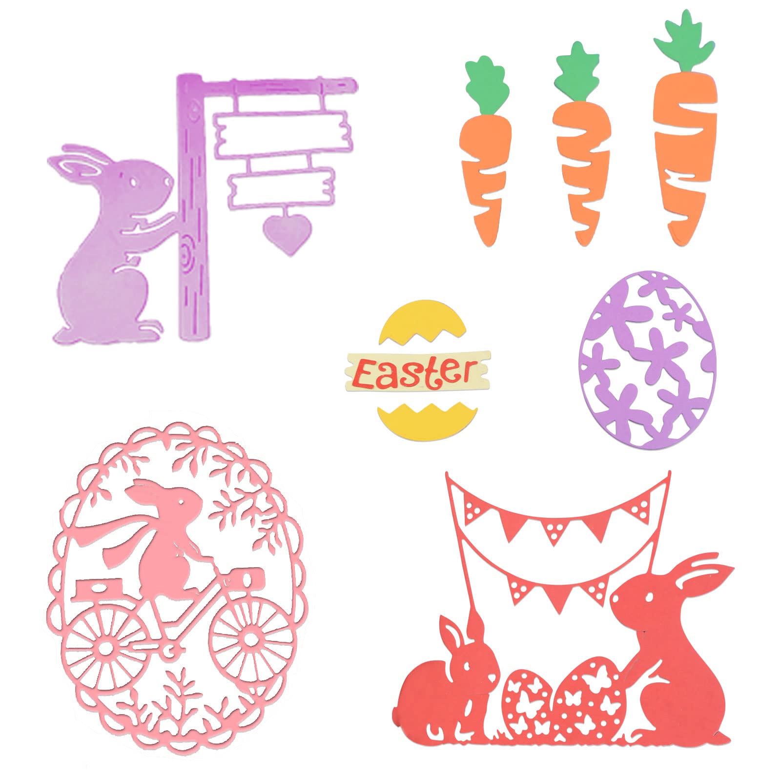 Fustelle Pasqua In Metallo - Conigli E Uova Per Scrapbooking E DIY - Foto 6