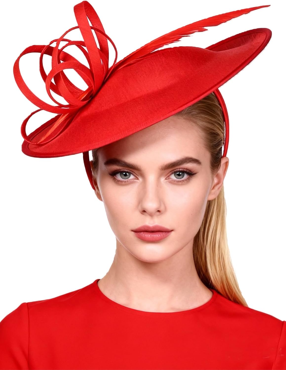 Wide Brim Church Derby Hat for Women - Elegant Kentucky Fascinator,Bridal Wedding Tea Party Formal Top Hats