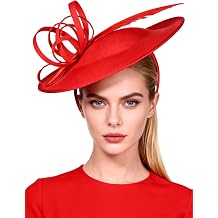 Wide Brim Church Derby Hat for Women - Elegant Kentucky Fascinator,Bridal Wedding Tea Party Formal Top Hats