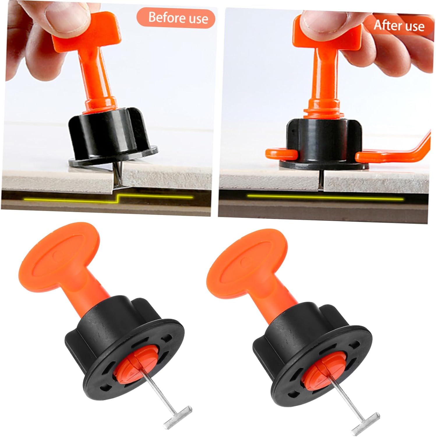 51pcs Tile Leveling System Kit Reusable Tile Spacer Tools for Even Installation Prevents Movement Cracks for Flooring Wall Applications