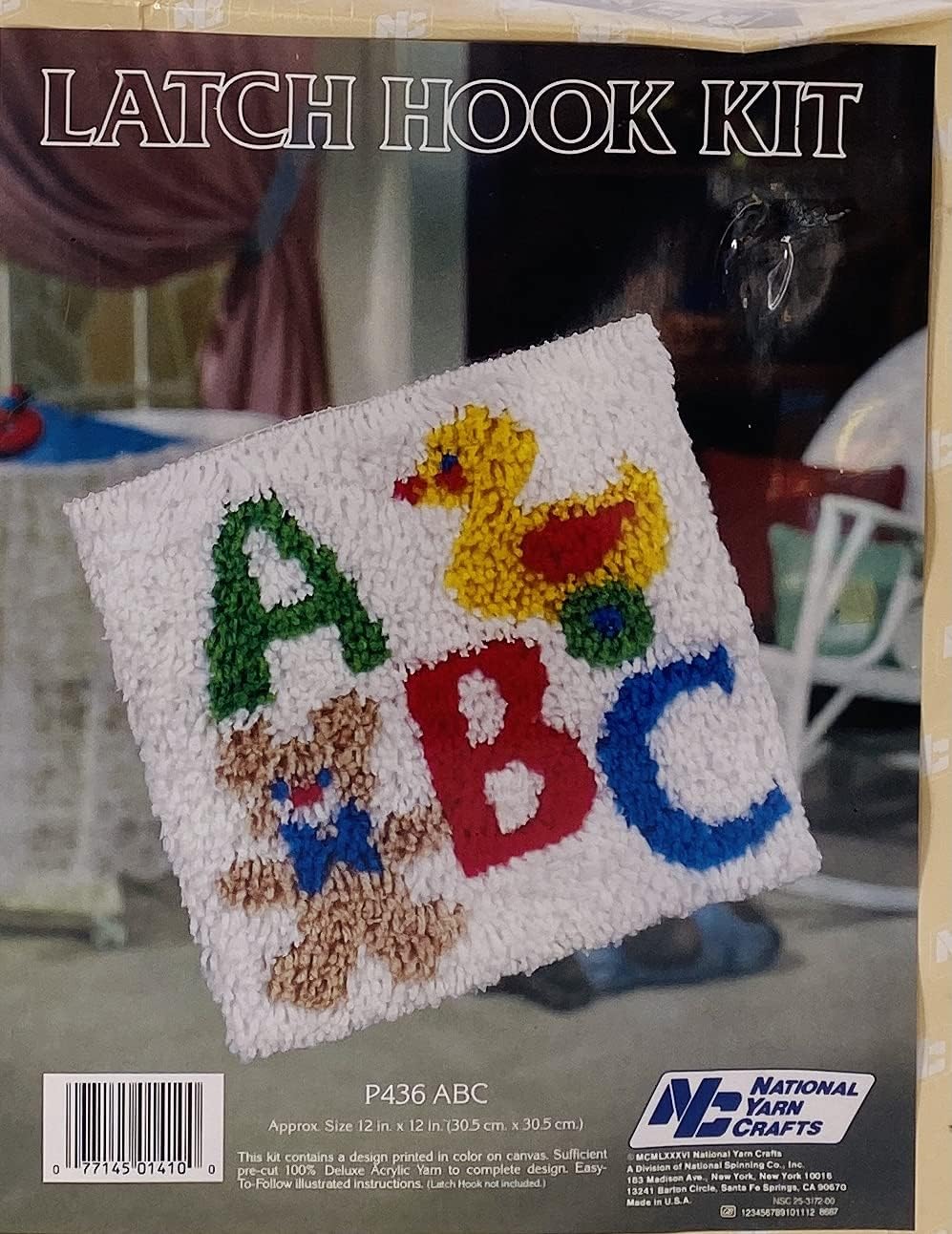 National Yarn Crafts Latch Hook Kit P436 ABC