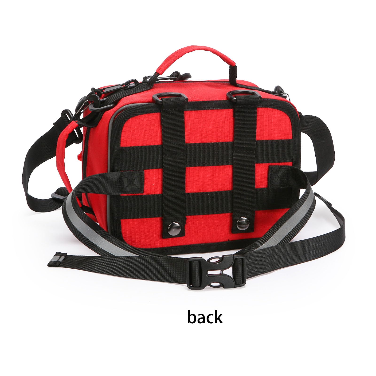 Kit de primeros auxilios de emergencia, bolsa de almacenamiento de medicamentos vacía, bolsa de primeros auxilios portátil, para casa, oficina, camping, senderismo, viajes., Red