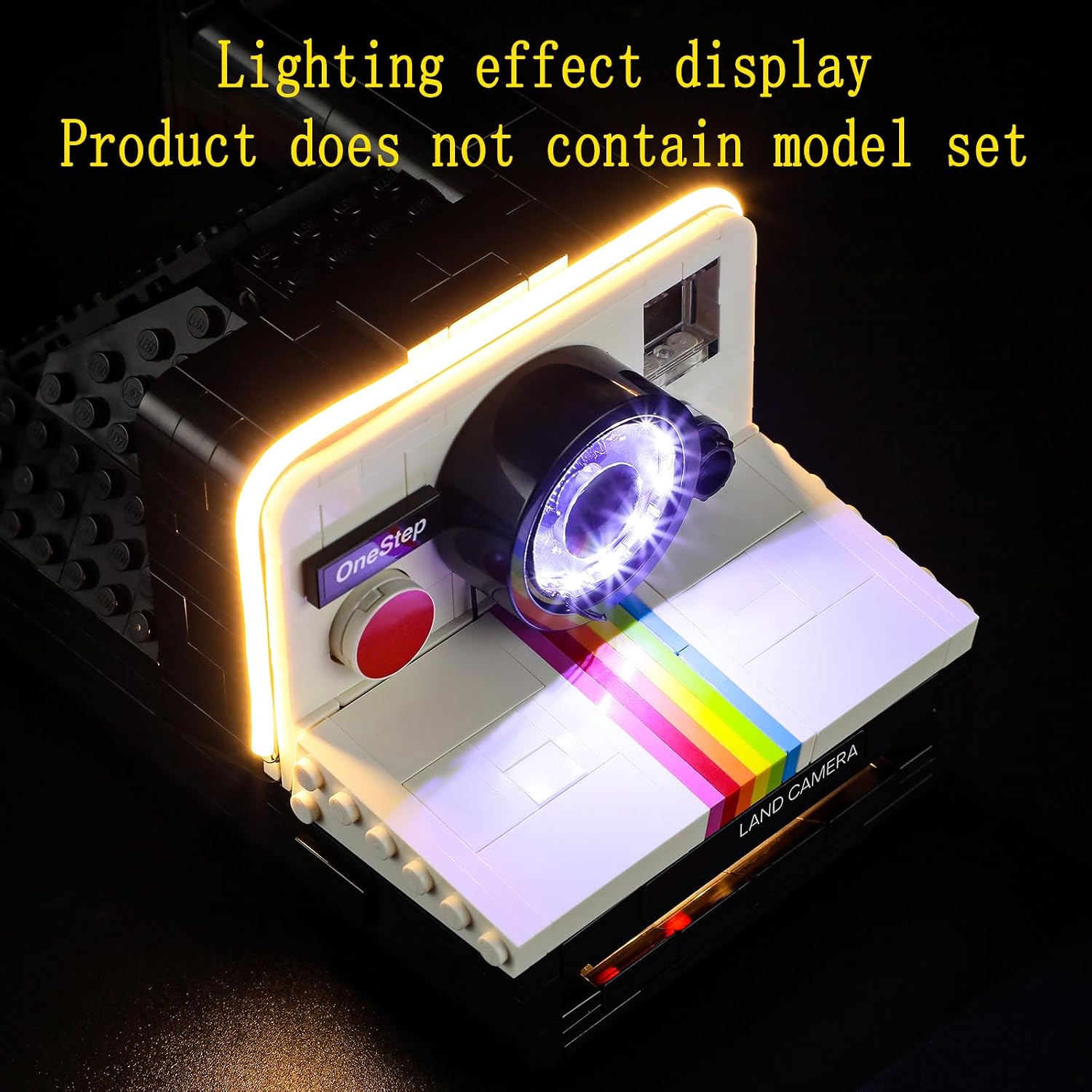 GEAMENT LED Light Kit Compatible with LEGO Polaroid OneStep SX-70 Camera - Lighting Set for Ideas 21345 (Model Set Not Included)