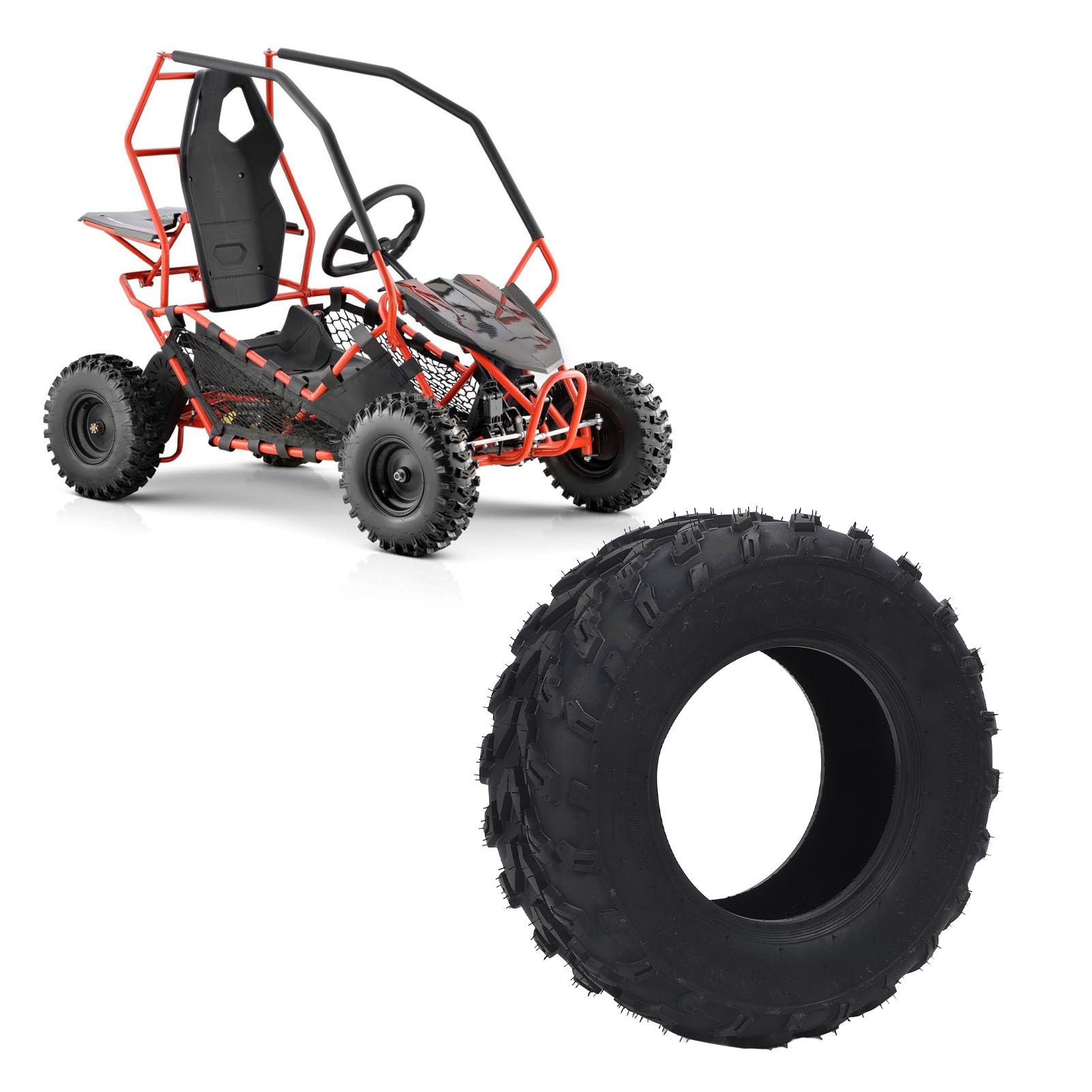 Opona 21x7x10 ATV, Gumowa Opona z głębokością Bieżnika 10 Mm dla Doskonałego Uchwytu w Błoto, Piasku i Twardym Terenie, 4 -warstwowa Konstrukcja Nylonowa dla Trwałości