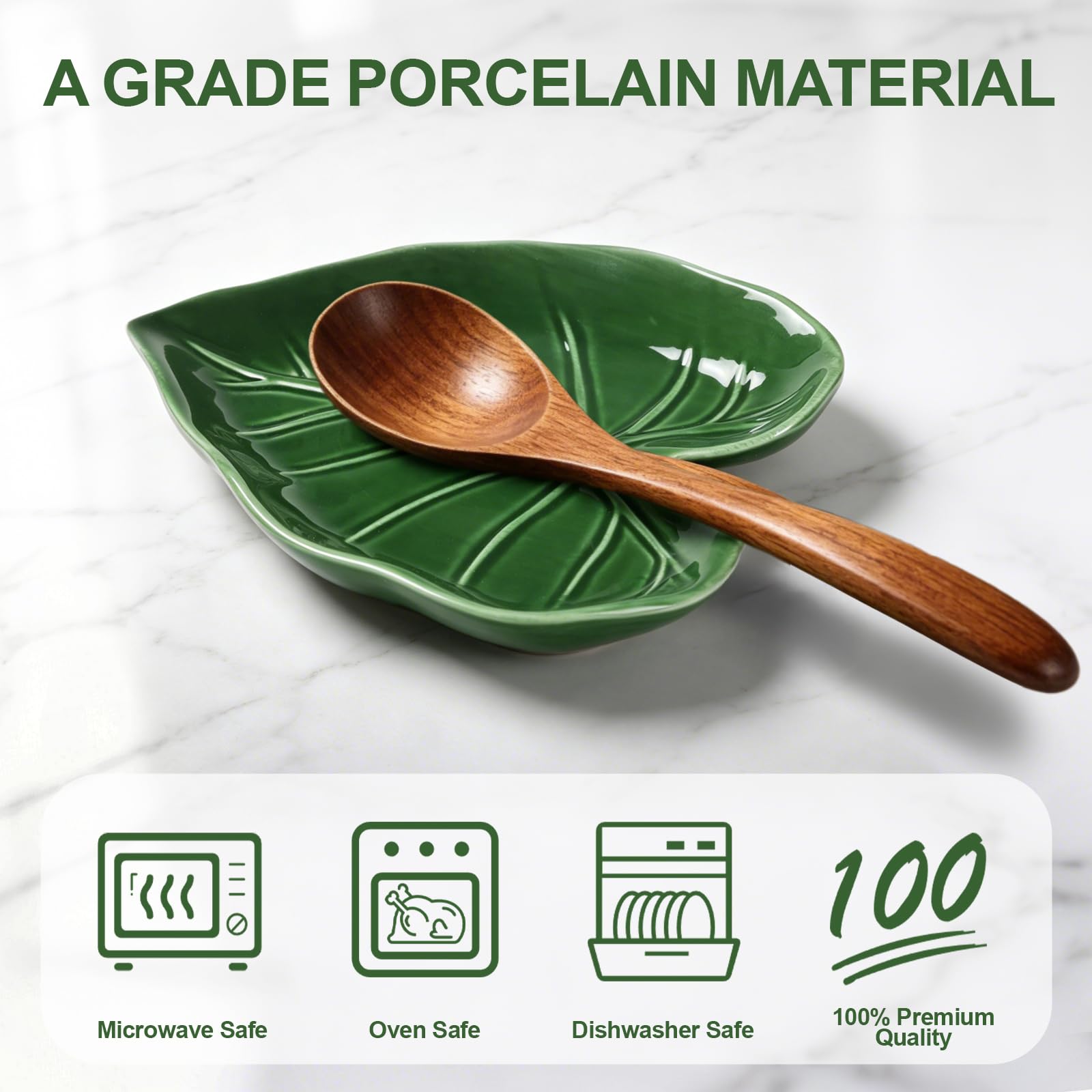 Komforbaa Soporte de cuchara de cerámica para estufa, bonito soporte de cuchara de cerámica para encimera de cocina, resistente al calor, regalo decorativo moderno para el hogar (verde)