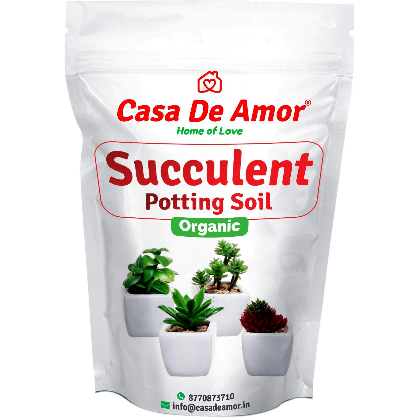 Casa De Amor Succulents and Cactus Potting Soil 100% Organic Special Research Based Essential Formula for All Succulent and Cactus Plants, 2 KG (B078S92BB4) Amazon Price History, Amazon Price Tracker