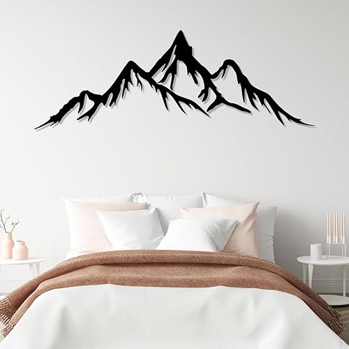 Miniatura 5 de fayholy Arte de pared de montaña de metal, decoración de montaña, arte de pared de metal, letreros de montaña, colgante de pared, regalo de