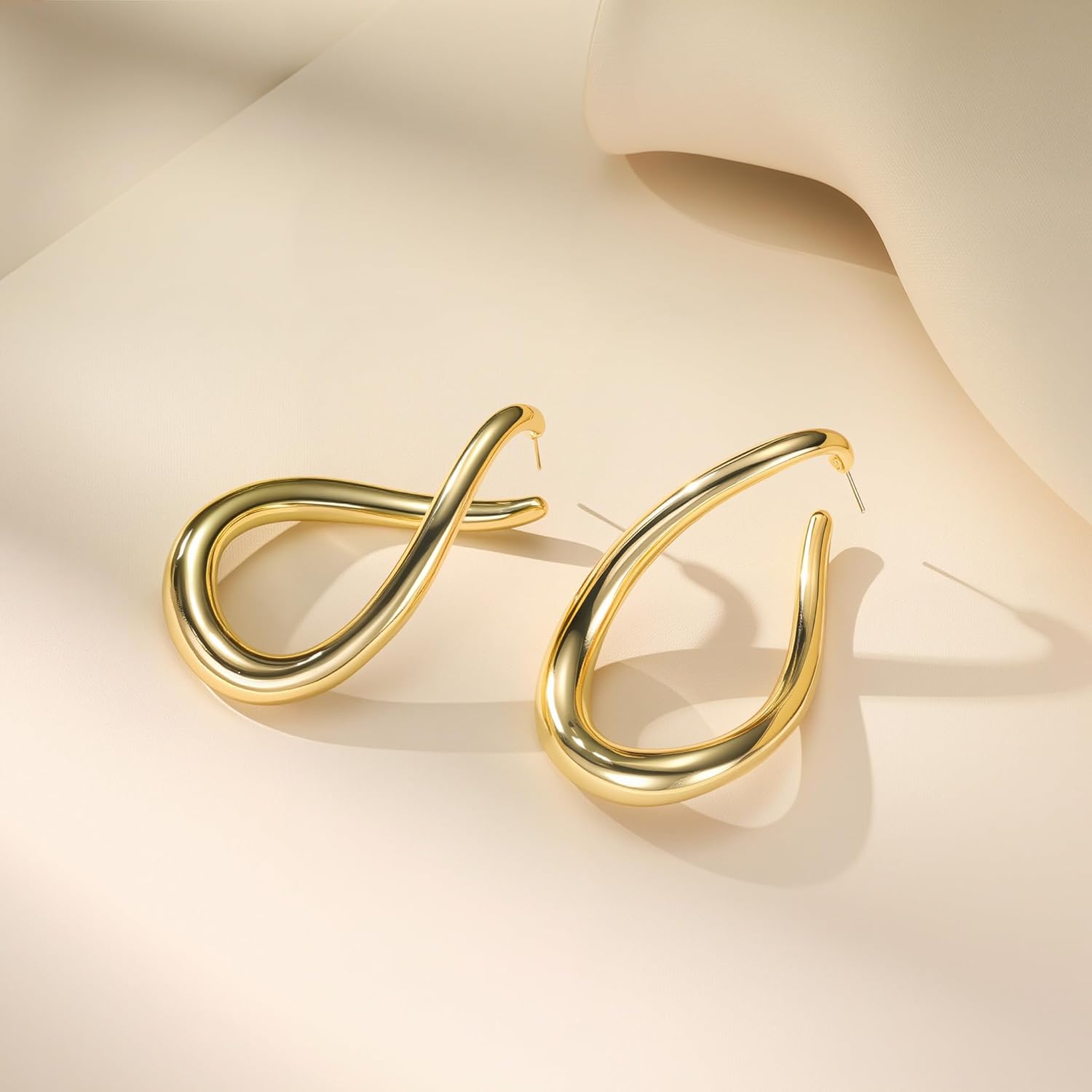 Linear Drop Earrings, Modern Teardrop Design, Minimalist Style, Women's Fashion Jewelry - Image 3