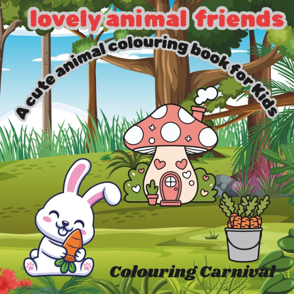 Lovely Animal Friends: A Cute Animal Colouring Book for Kids