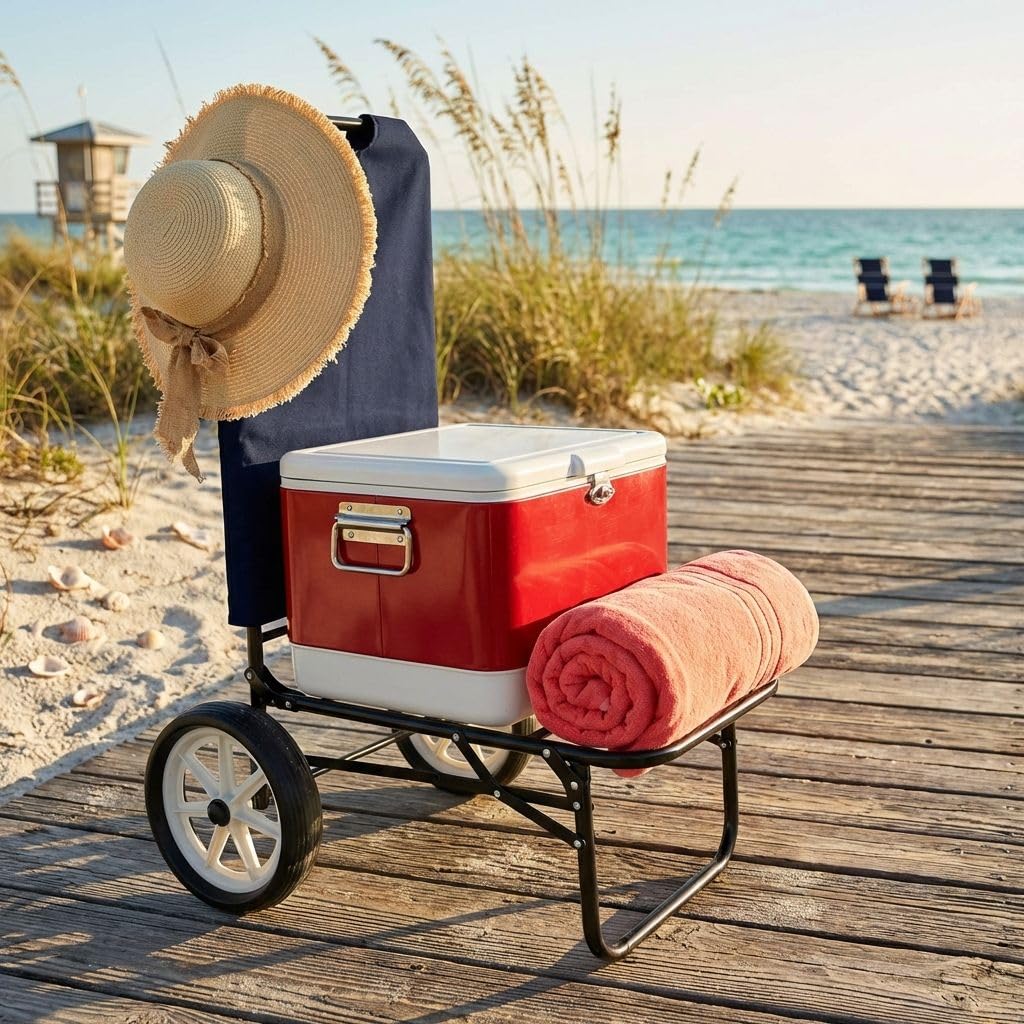 milani home VARESE - carrello da spiaggia e campeggio pieghevole
