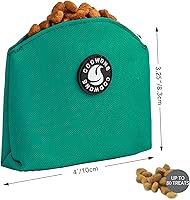 Vista 4 de COOWONE Bolsa de golosinas para perros con cierre magnético, bolsa de entrenamiento para perros pequeños, bolsa de bolsillo para golosinas para Verde