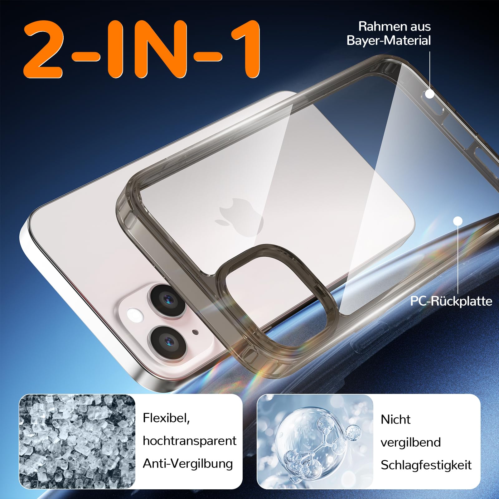 Clear Case for iPhone 15, Ultra Thin, Shockproof TPU Cover, Anti-Yellowing, Crystal Clear, Phone Case for Apple iPhone 15 - Clear — view 558