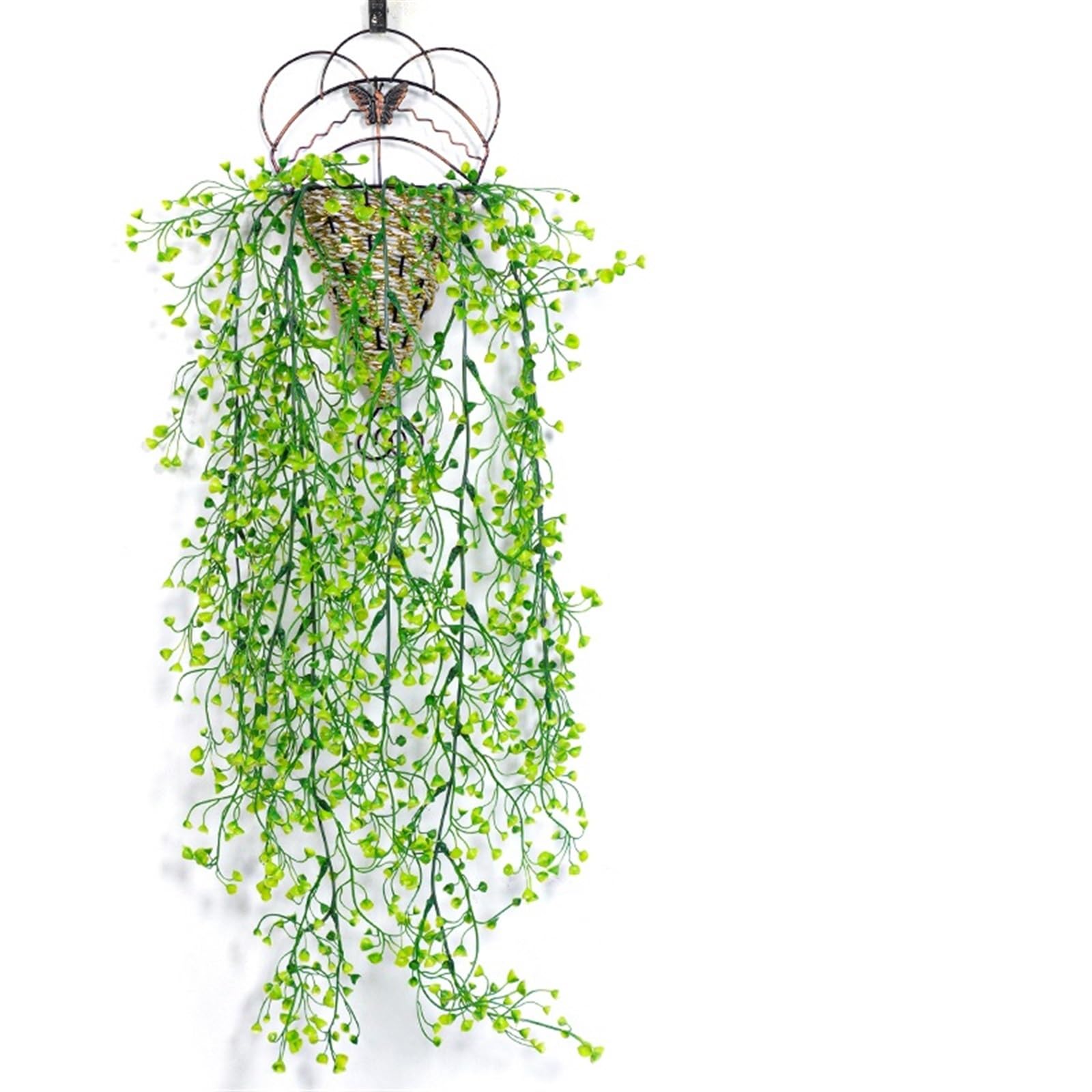 girlanda kwiatowa, Roślina ścienna Admiralty Willow, dekoracja na balkon, wesele, zielony liść(Multi colored 4)