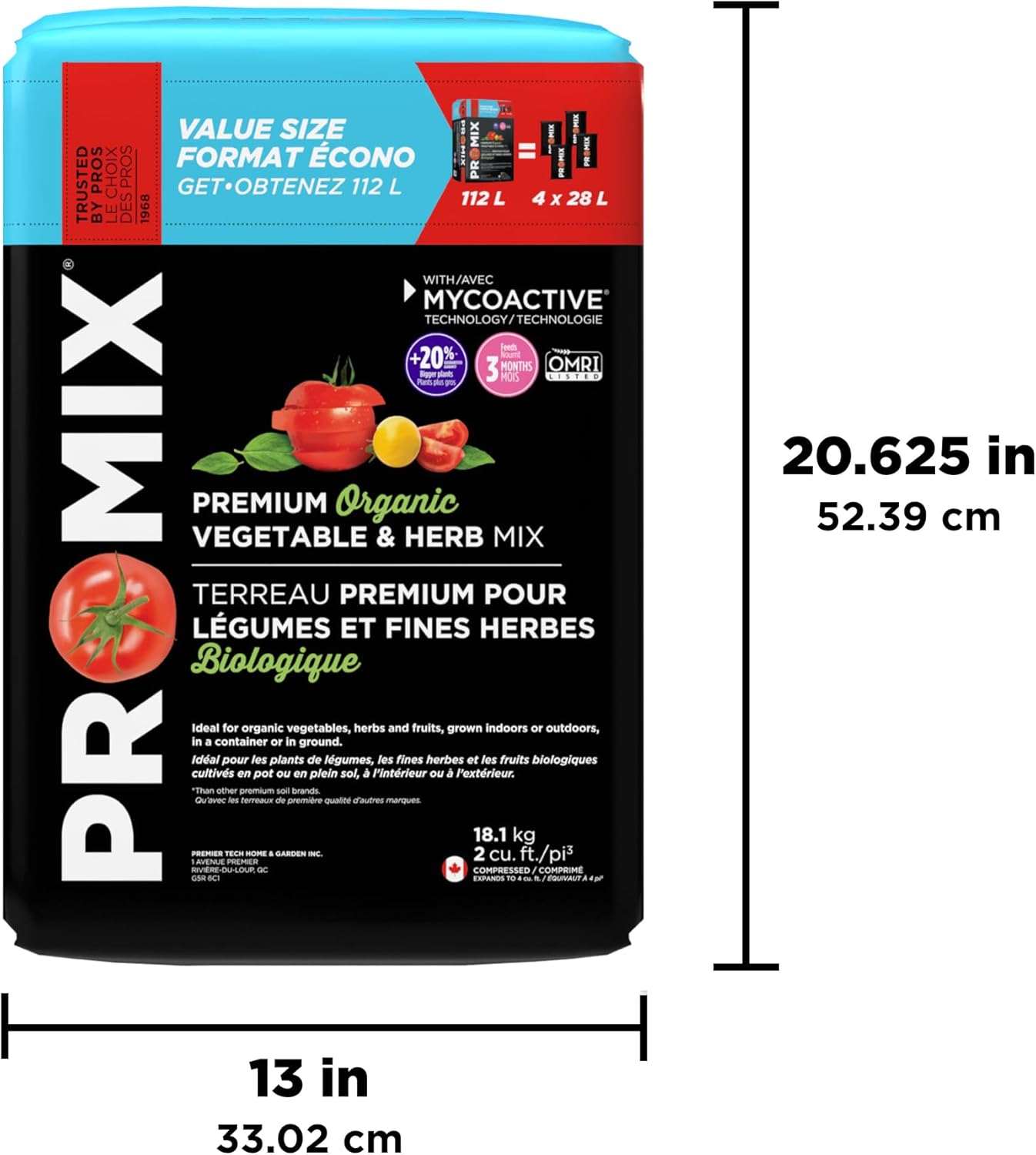2 Cu.Ft. Vegetable and Herb Potting Soil Mix