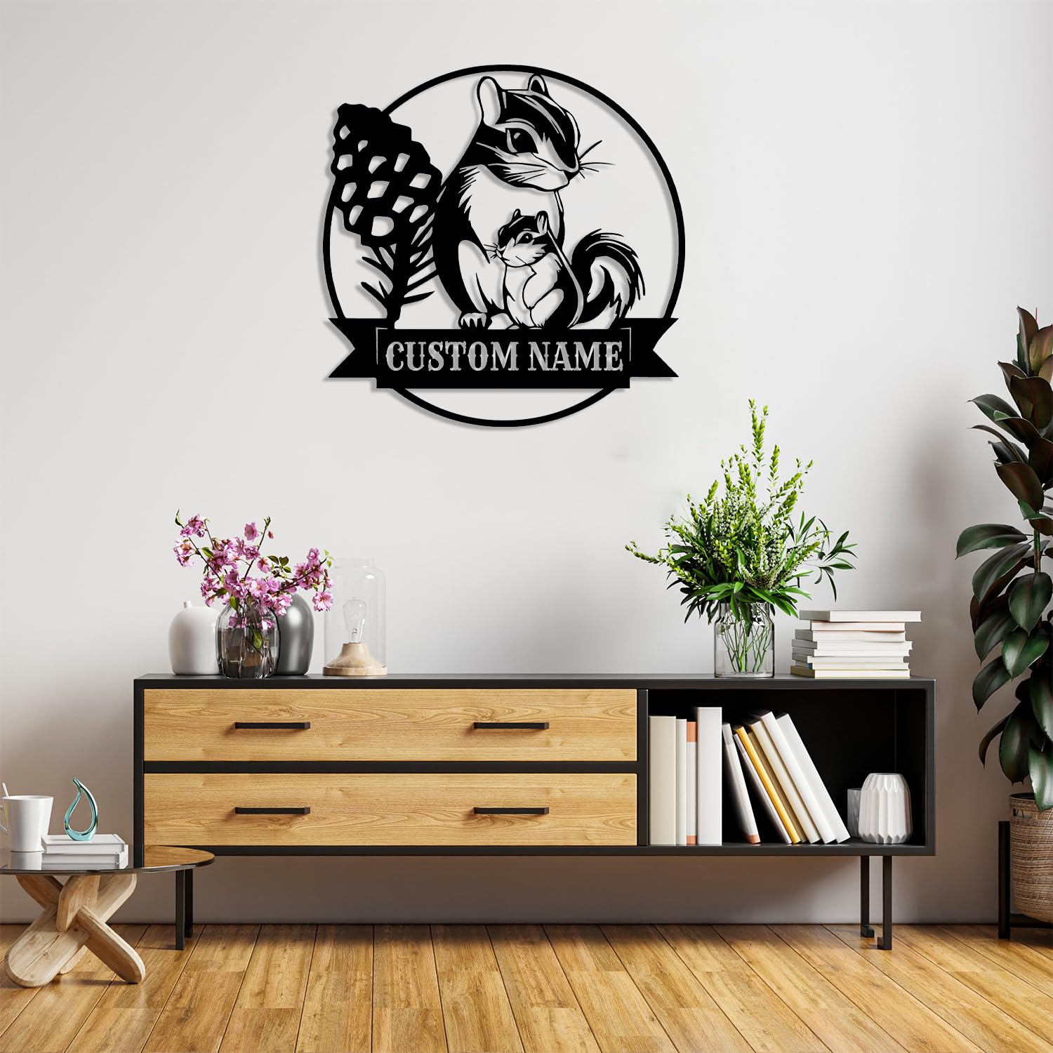 Personalized Squirrel Metal Sign, Squirrel Sign, Custom Squirrel Metal Wall Art Squirrel Lover Gift Garden Decor Garden Sign Dad Gifts 1