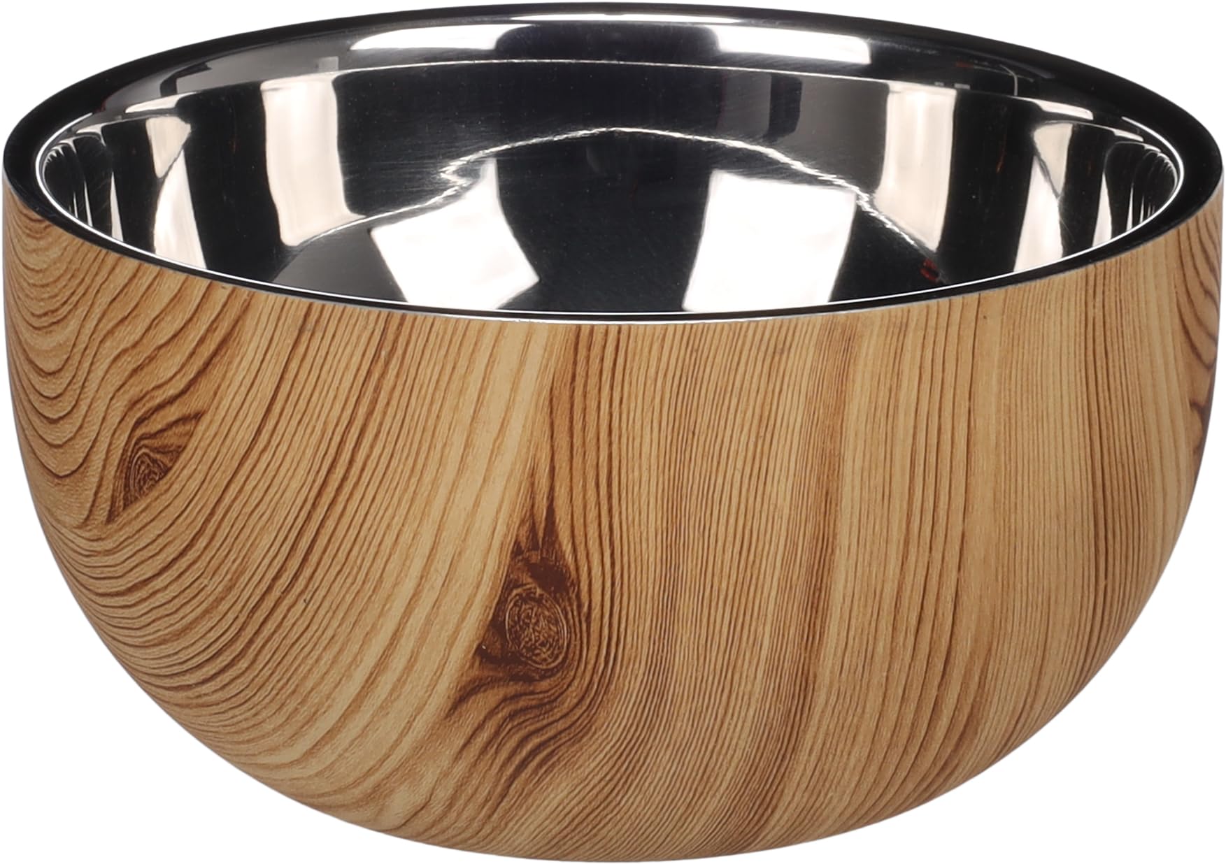 Flamingo FEEDING AND DRINKING BOWL OASE ROUND WOOD GRAIN 15,5x8CM 700ML