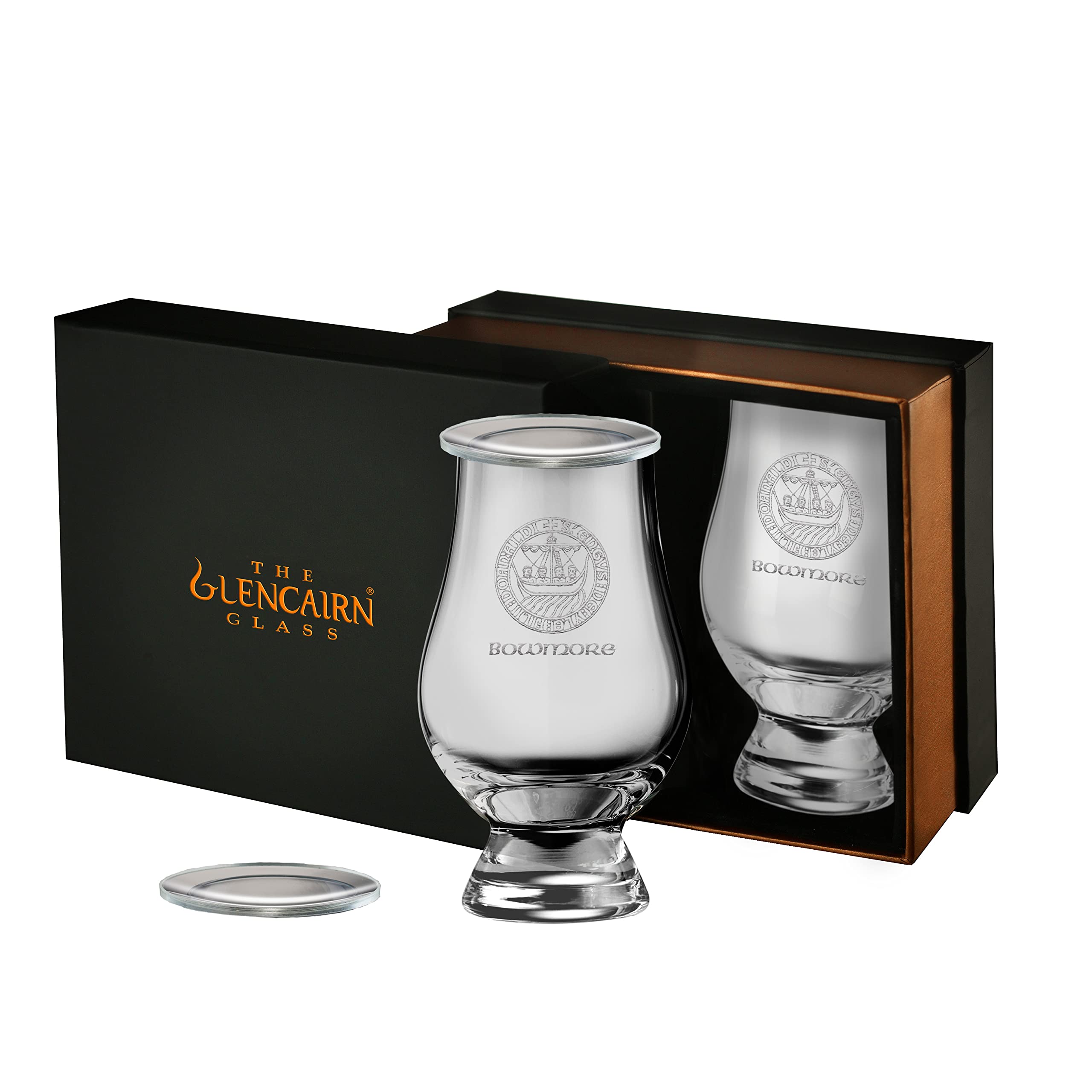 Glencairn Bowmore Islay Crest Branded Whisky Glass Set Of