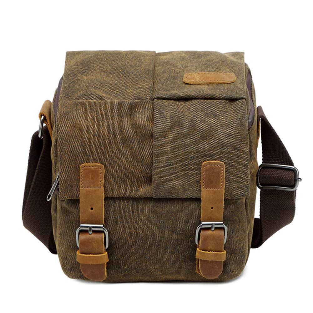 Borsa a Tracolla per Fotografia Vintage in Tela Borsa a Tracolla per Fotocamera Reflex Borse da Viaggio Piccole per Nikon/Sony/Canon