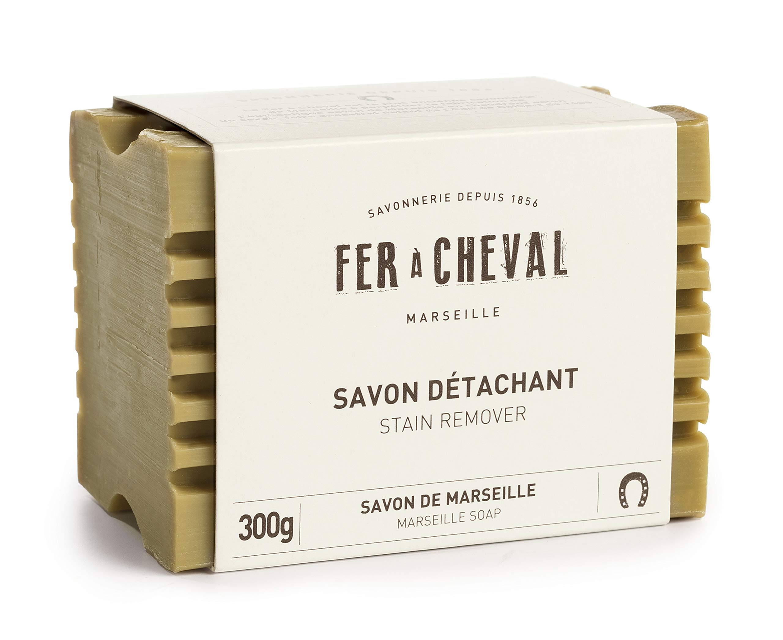Genuine Marseille Soap – 300g Grooved Stain Remover to Help Remove Stains – Handmade since 1856 – Free From Palm Oil