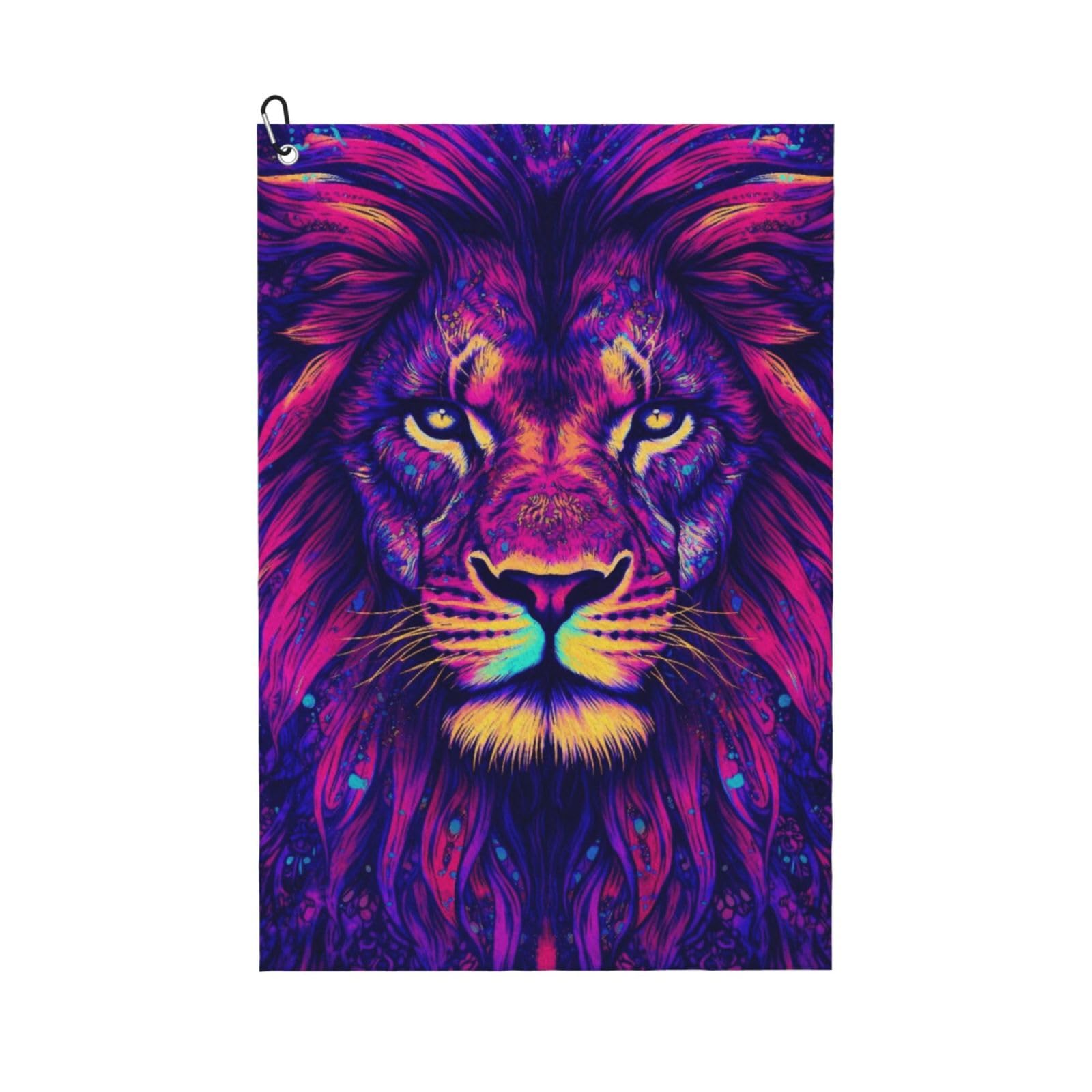 BSDFGSDD Colorful Lion Galaxy Art Golf Towel 24 x 16 inches