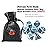 Haxtec Glow in The Dark Metal Dice Set D&D Glowing Blue Silver W/Dragon Dice Bag 7 Die D&D Dice Set Compatible with Dungeons and Dragons RPG
