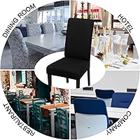 Vista 8 de JQinHome 6 fundas protectoras para sillas de comedor, de alta elasticidad, extraíbles y lavables, para el hogar, fiesta, hotel, ceremonia de boda