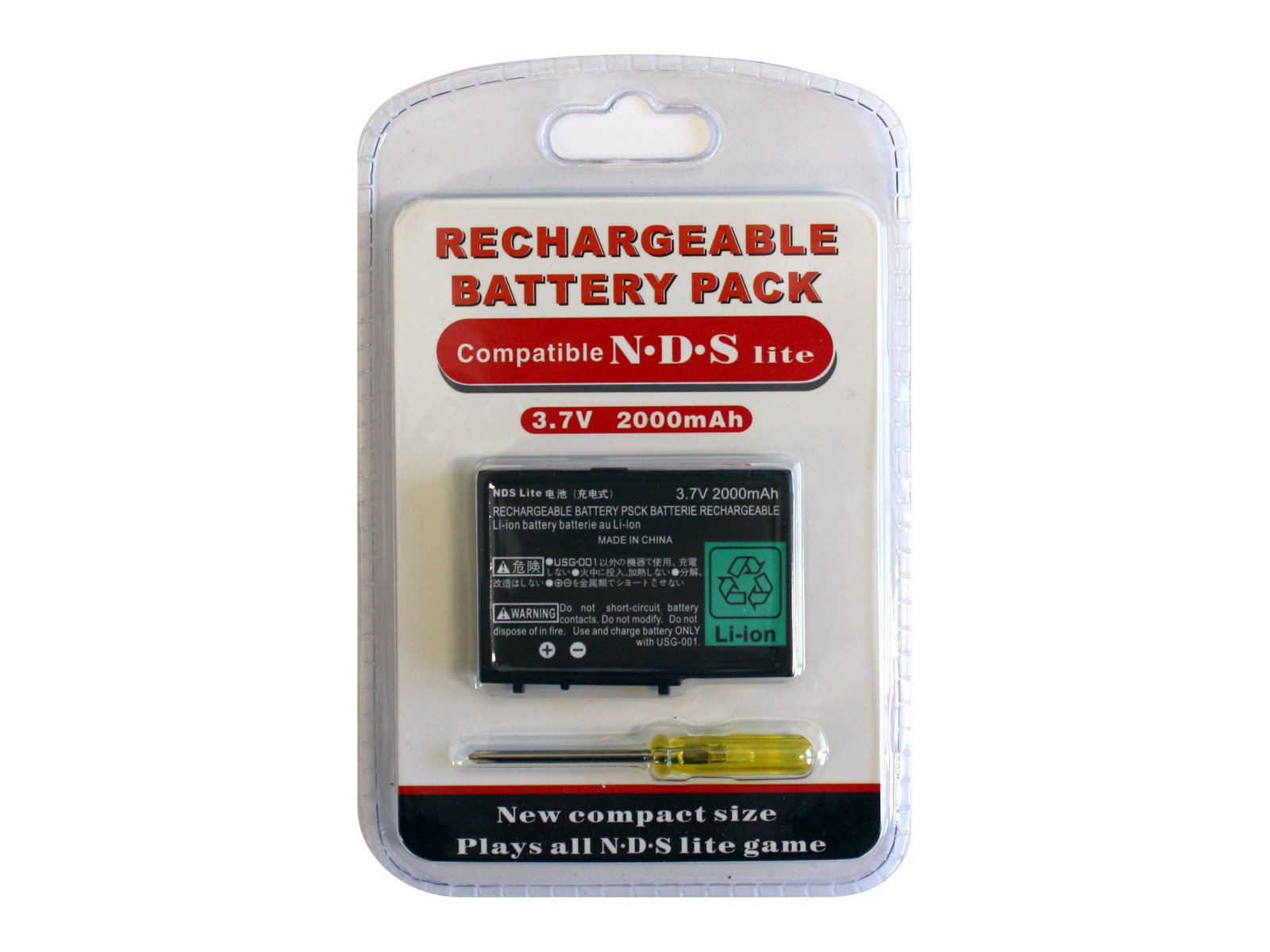 Rechargeable Replacement Battery Pack with Philip Screwdriver For Nintendo DS Lite