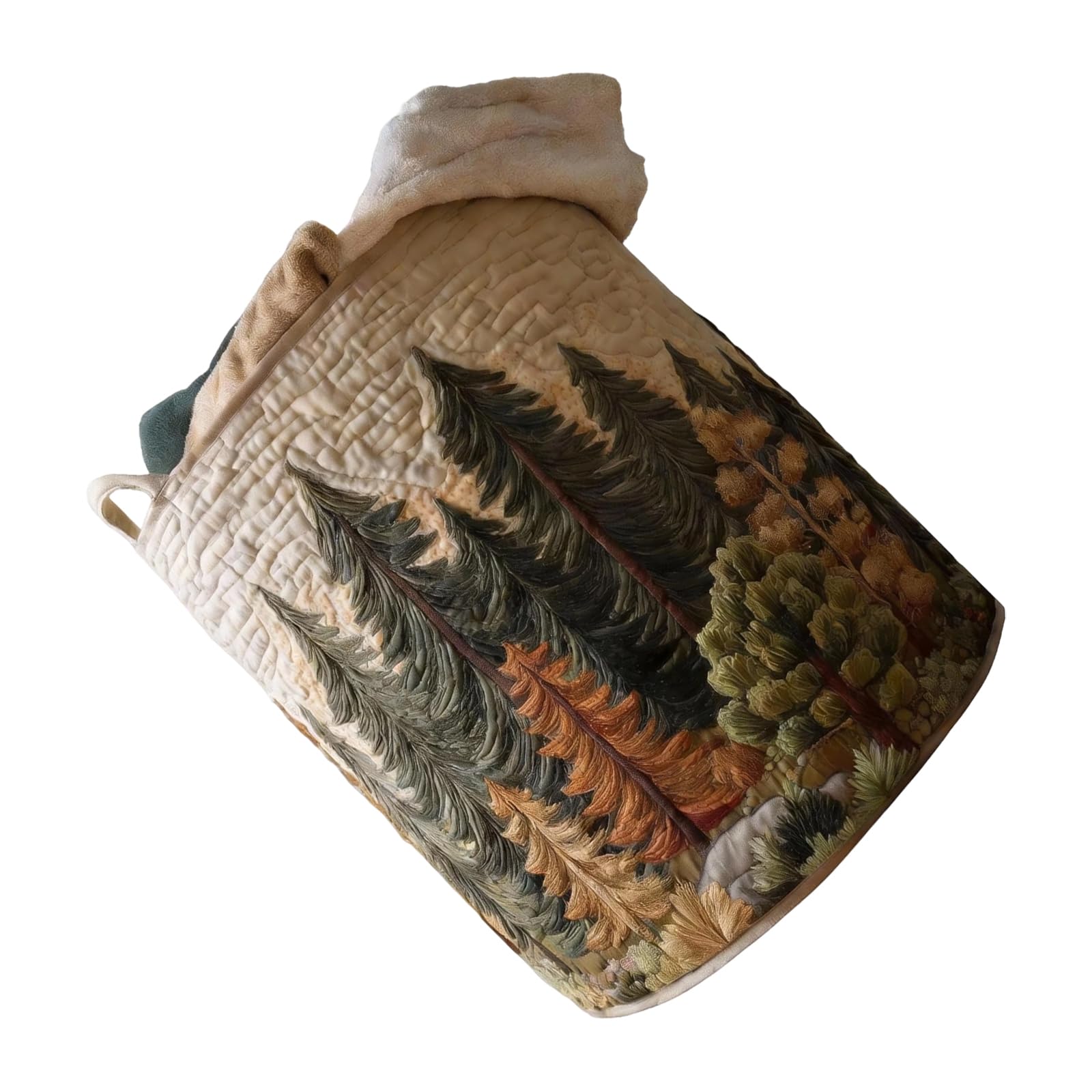 Practical Floral Quilted Clothes Basket Family Sized Garment Collector for Organizing Laundry and Enhancing Home Decors Sturdy Quilted Dirty Clothes Holder