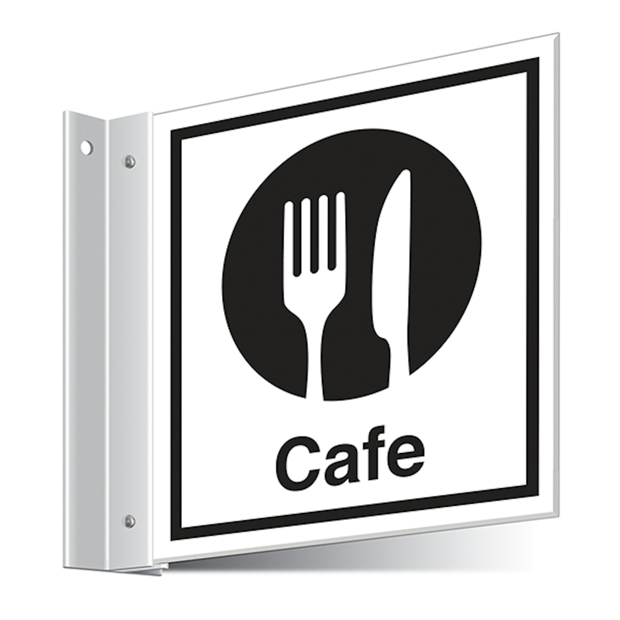 V Safety Cafe Corridor Sign 150 x 150 mm - 3mm Indoor Palboard Safety Sign