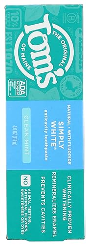 Miniatura 2 de Toms of Maine Simply White Clean Mint Pasta de dientes AC, 4 onzas