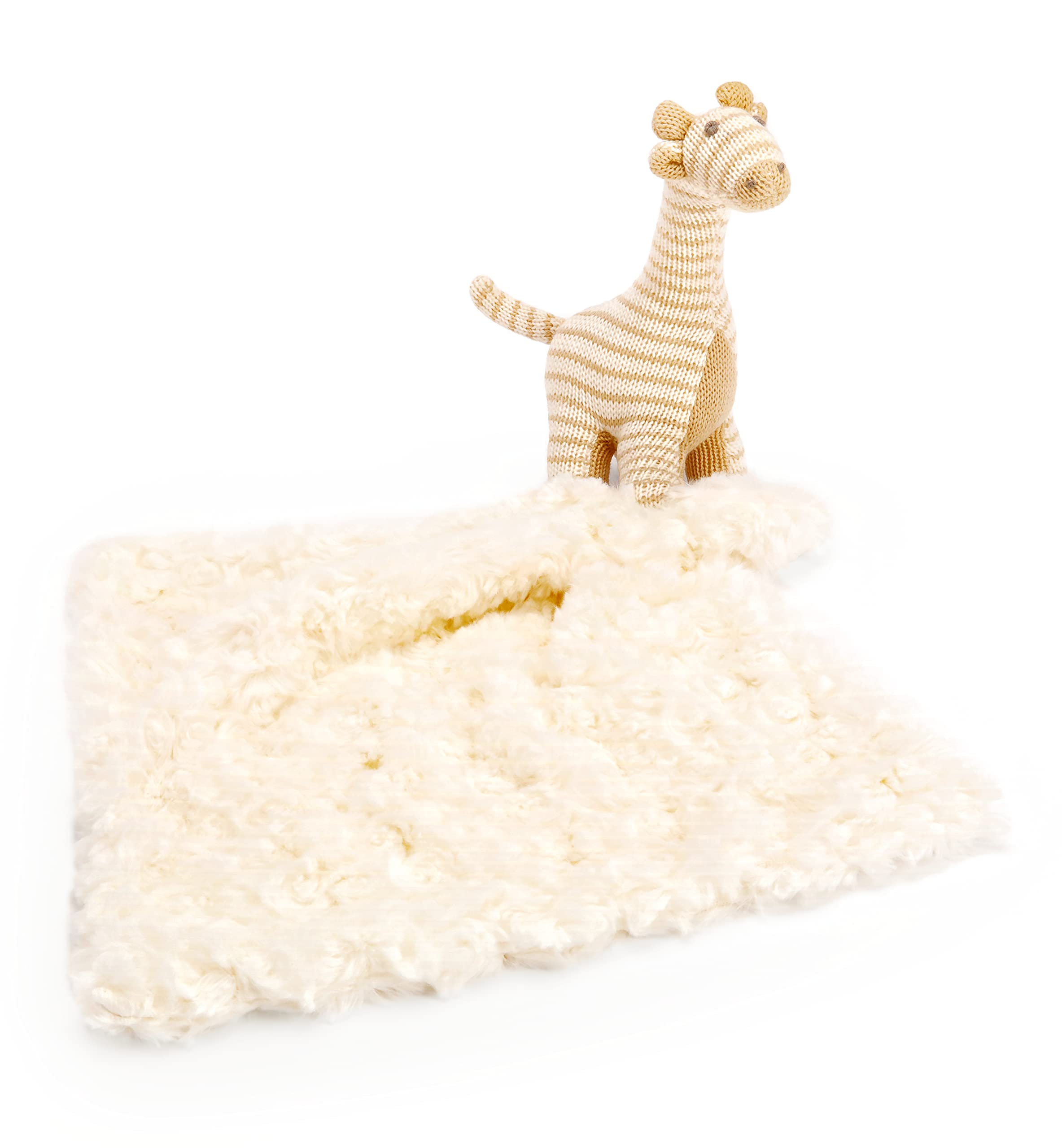 Mousehouse Gifts Neutral Giraffe - Baby Blanket With Giraffe Comforter Teddy, Swaddle For Newborns And Toddlers