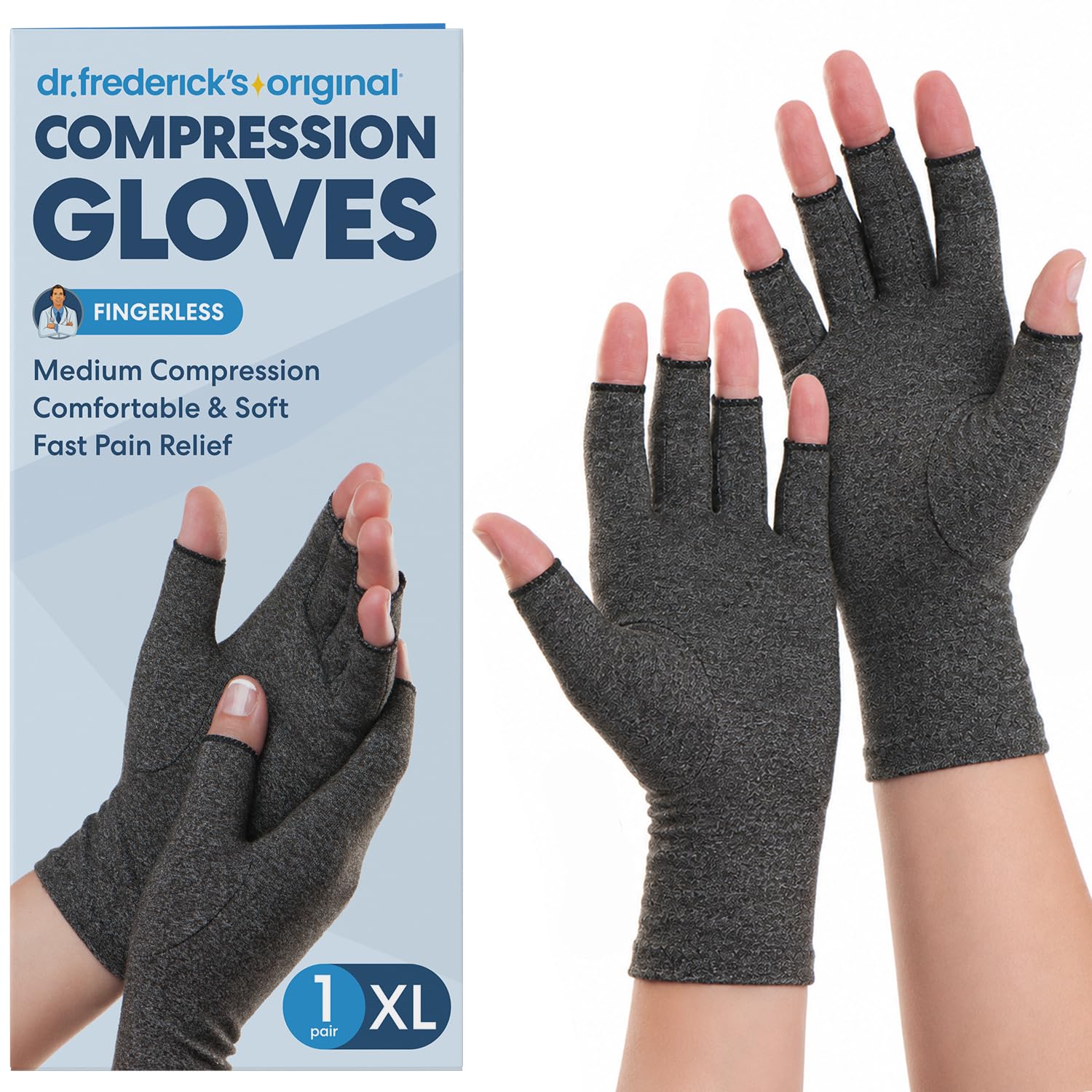 Dr. Frederick's Original Arthritis Gloves for Women & Men, Arthritis Gloves - Great for Arthritis Hands, Carpal Tunnel, Poor Circulation by Reynaud - X-Large-image-19