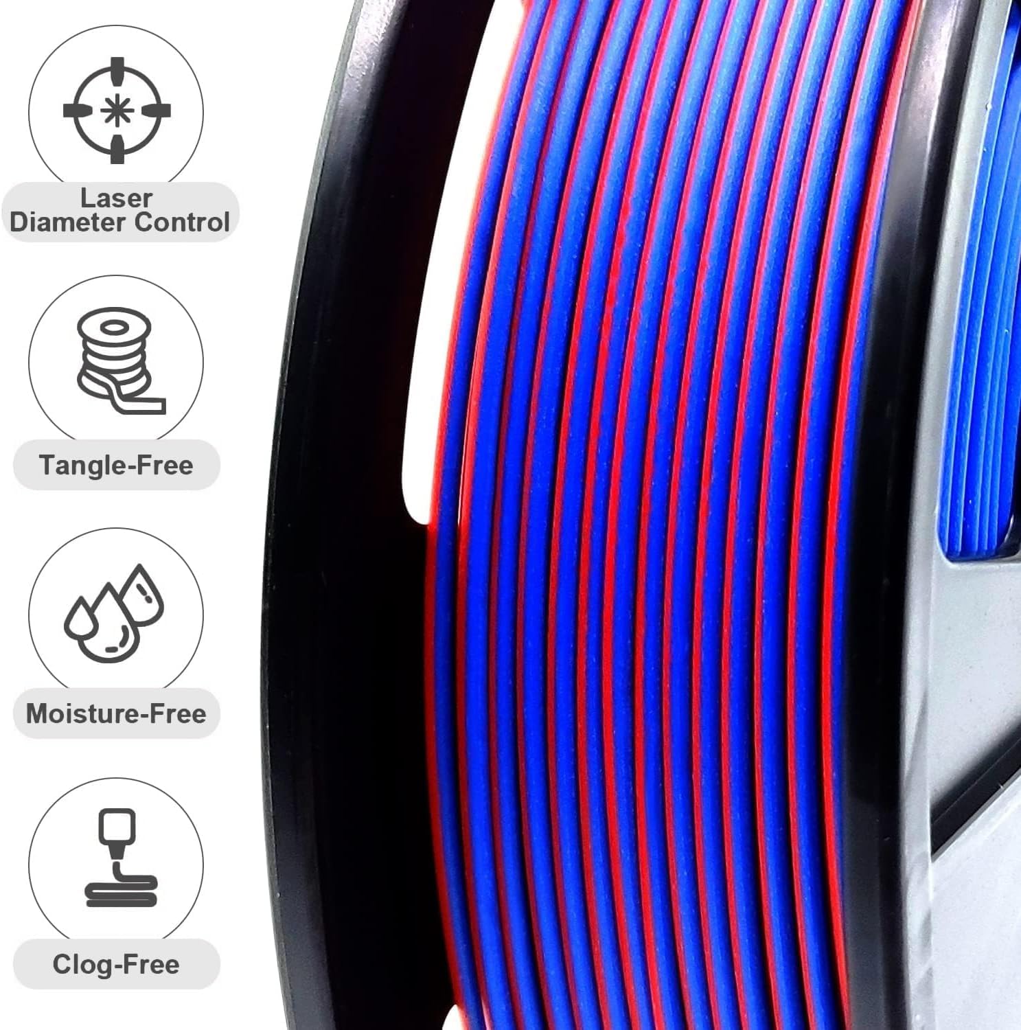 Dual Color PLA Filament - 4 Assorted Spools -7