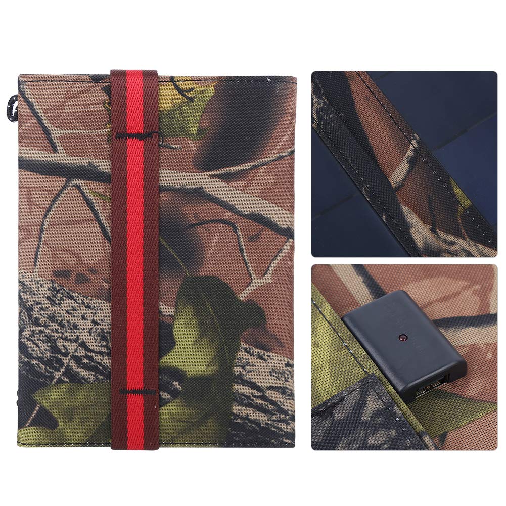 Chargeur Pliable de Panneau Solaire Portable 15W avec Sortie 5V, pour Sac à Dos de Camping en Plein Air Randonnée Charge D'urgence Téléphone Portable