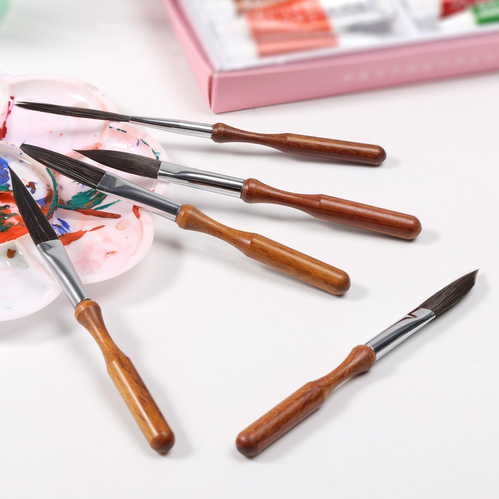 Professional Paint Brush Set - 3Pcs Paintbrushes With Dagger, Cat's